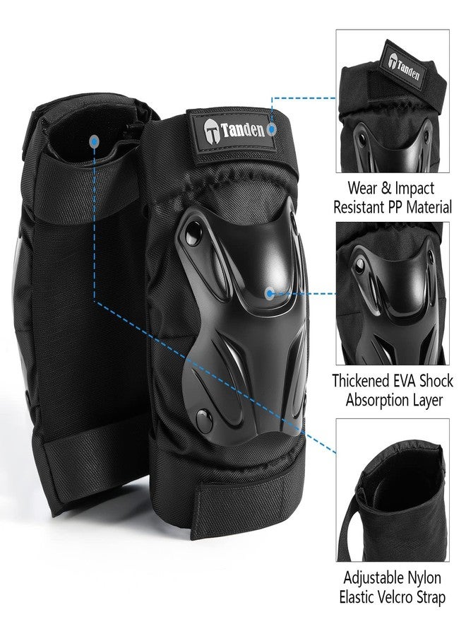 Tanden Skating Protective Gear Kids Knee and Elbow Pads Wrist Guards for Roller Skating Skateboarding, Skate Pads Kids Knee Pads Black - Image 3