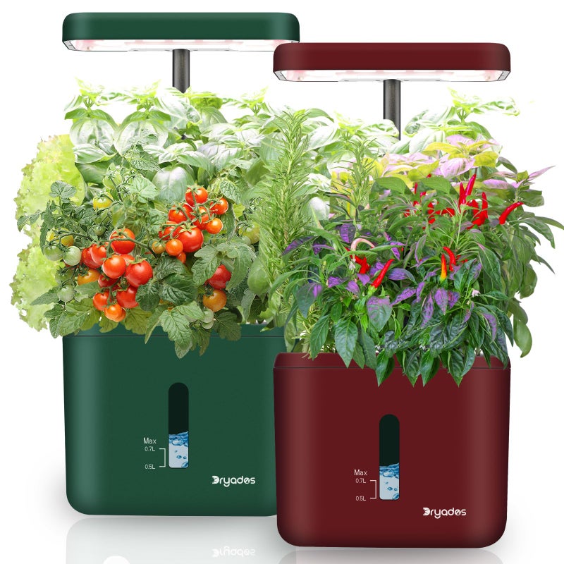 DRYADES 2Pack Indoor Planting System Smart Soil Growing Kit with 17W LED Grow Light Automatic Timed Watering Planters Gift for FriendsWomen No SeedsSoil - Image 2