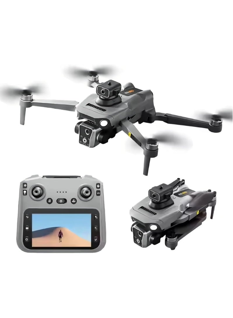 K19 MAX Professional Drone with Dual Camera, Remote Control Screen, Obstacle Avoidance, Grey - Image 1