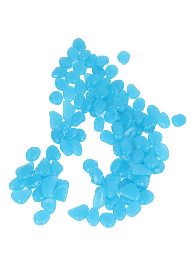 Outdoor Luminous Stones Colorful Fluorescent Luminous Pebbles for Dark Garden Courtyard Walkway Garden Trails 200 / Bag Dark Blue - Image 4