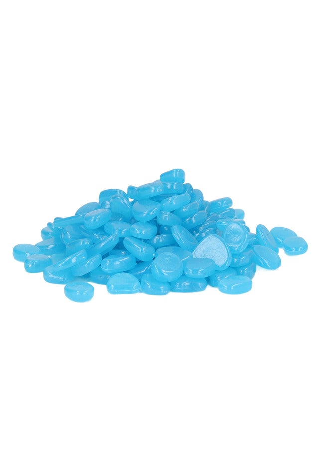 Outdoor Luminous Stones Colorful Fluorescent Luminous Pebbles for Dark Garden Courtyard Walkway Garden Trails 200 / Bag Dark Blue - Image 3