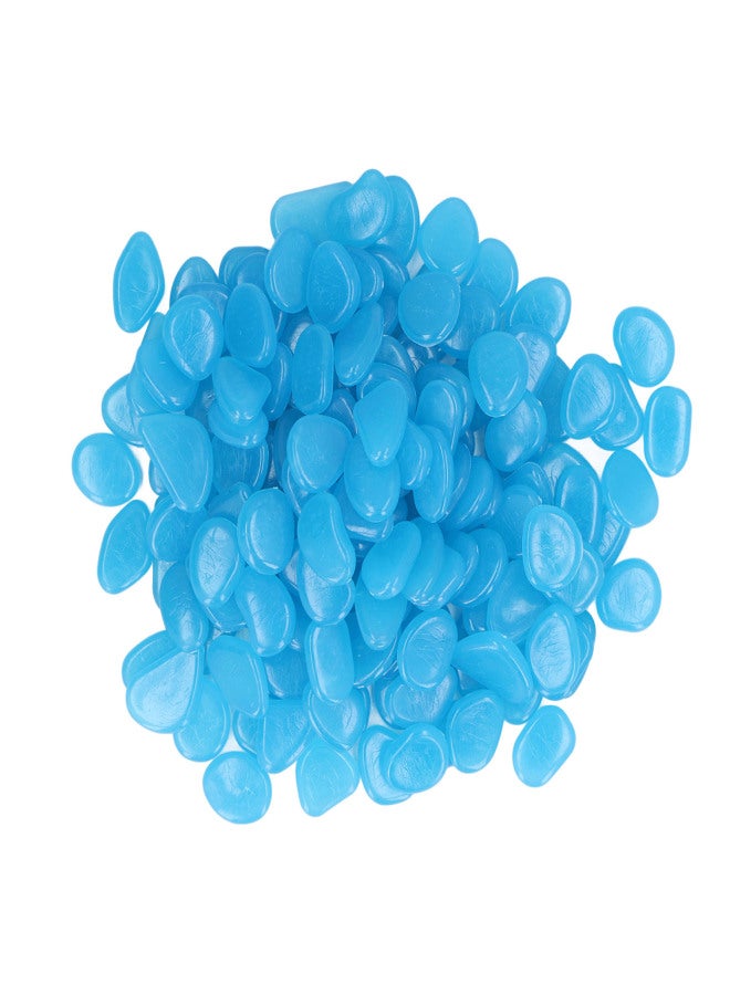 Outdoor Luminous Stones Colorful Fluorescent Luminous Pebbles for Dark Garden Courtyard Walkway Garden Trails 200 / Bag Dark Blue - Image 2