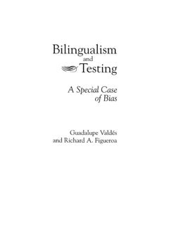 Bilingualism and Testing: A Special Case of Bias 