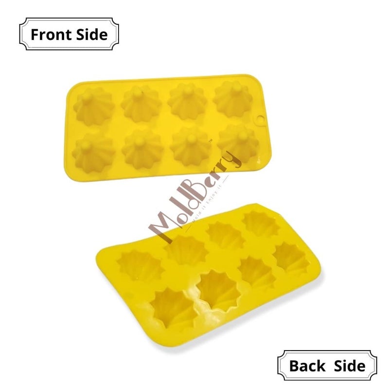 MoldBerry Modak Mould 13 8 Cavity Small Big Modak Shape Chocolate Silicone Mould for Modak Ganesh Chaturthi Festivals Pack of 2 Multi Color - Image 2