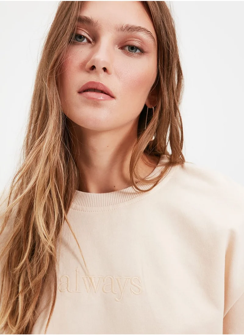 trendyol Embroidered Detail Sweatshirt