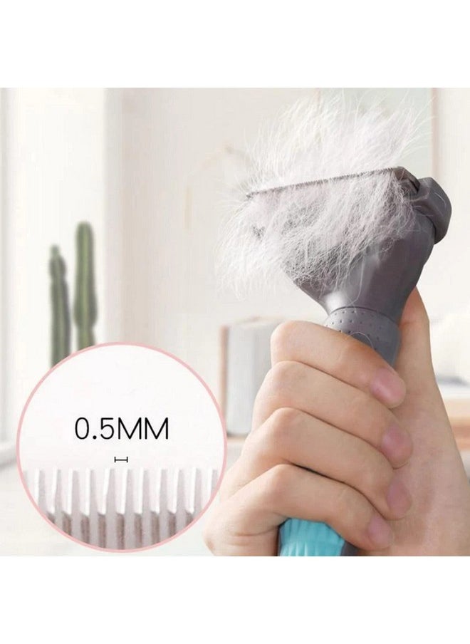 ريانز فرشاة إزالة الشعر المتساقط للكلاب والقطط، مشط احترافي للعناية بالحيوانات الأليفة، أداة إزالة الشعر المتساقط، فرشاة القطط لإزالة شعر القطط الداخلية، كبيرة (متعددة الألوان - قطعة واحدة)  - Image 2