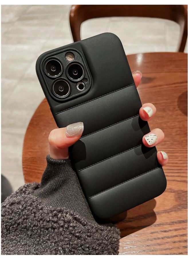 VR CREATIVE Black Puffer Jacket Case (Matte) for Apple Iphone 14 Pro Max - Image 3