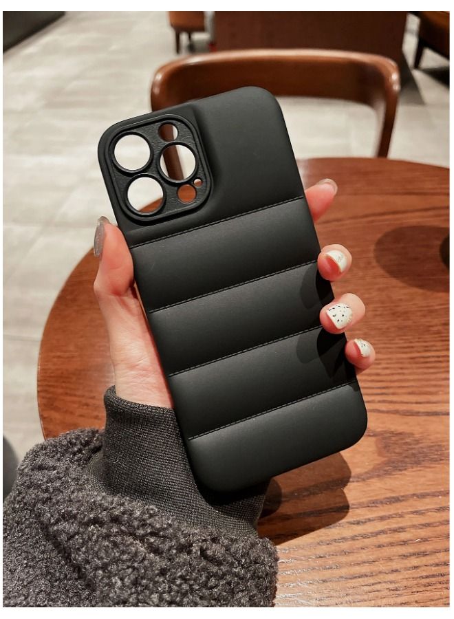 VR CREATIVE Black Puffer Jacket Case (Matte) for Apple Iphone 14 Pro Max - Image 5