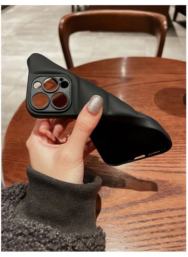 VR CREATIVE Black Puffer Jacket Case (Matte) for Apple Iphone 14 Pro Max - Image 4