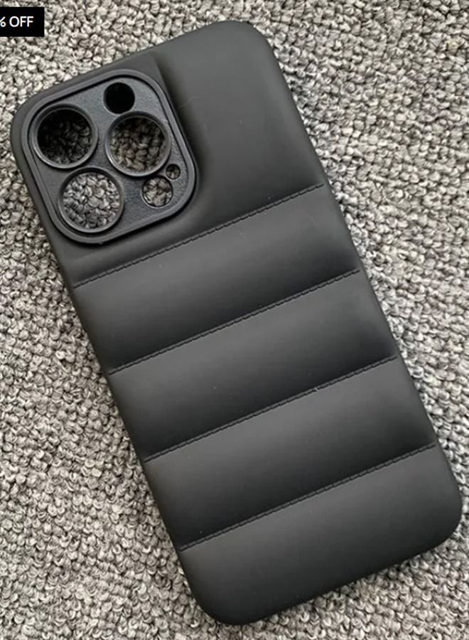 VR CREATIVE Black Puffer Jacket Case (Matte) for Apple Iphone 14 Pro Max - Image 2