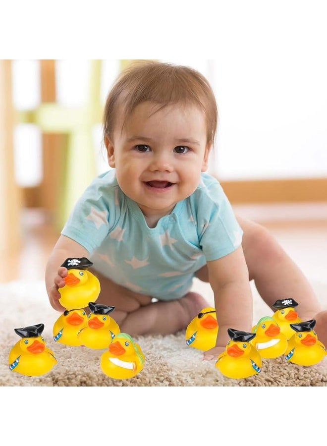 ArtCreativity 2 Inch Pirate Rubber Duckies (Pack of 12) Cute Duck Bath Tub Pool Toys, Ideal for Pirate-Themed Parties and Celebrations, Fun Decorations, Carnival Supplies, Party Favors - Image 1