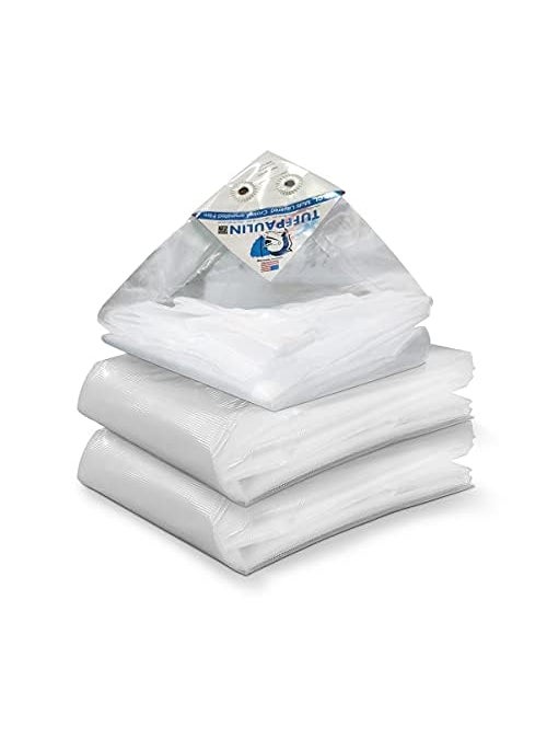 TUFFPAULIN TUFFPAULIN 9FT X 6FT 120 GSM Transparent Tarpaulin Tirpal Tadpatri Tharpai Thadika Extra Strong Reinforced Eyelets UV Resistant 100 Waterproof Virgin 6 Layer MLCL 3D Rib Technology1 No  - Image 1