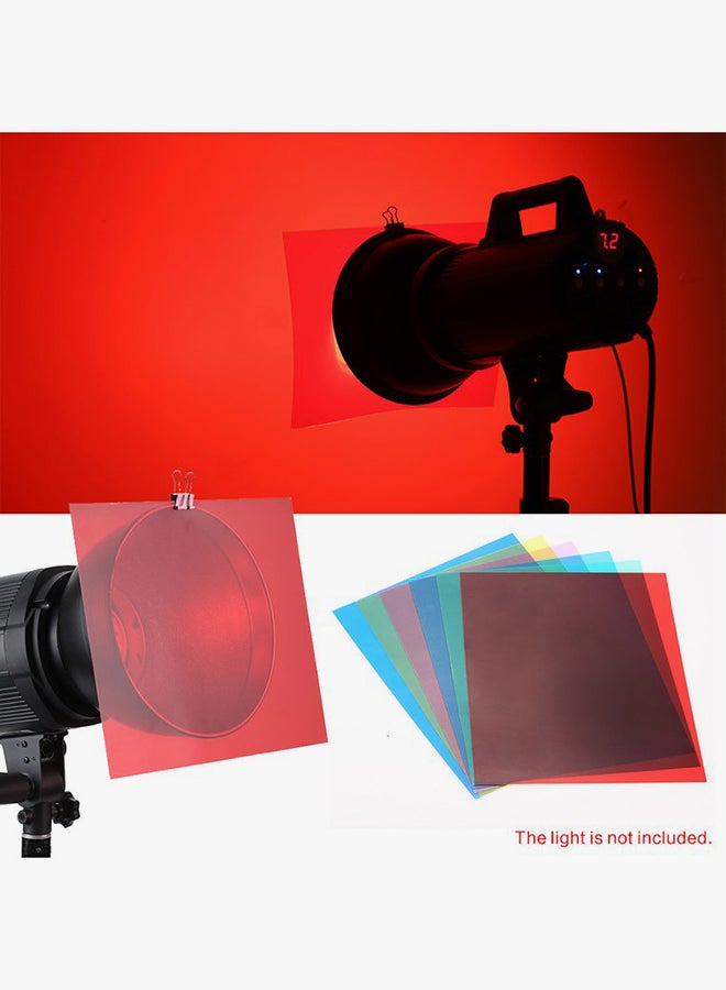 docooler 6-Piece Correction Gel Sheets Filter Set For Flash Light Speedlite 25x20cm Multicolour - Image 3