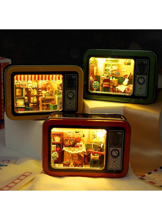 Bluejw DIY Cabin Handmade Tinplate Box Childhood Memory Model Three-dimensional Architecture Creative Birthday Gift - Image 3