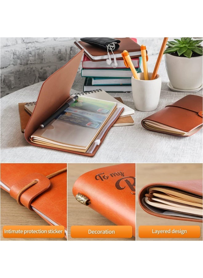 هدية من الأم لابنتها، دفتر يوميات جلدي لابنتي، دفتر يوميات قابل لإعادة التعبئة من 140 صفحة، هدايا عيد ميلاد لابنة من أمها، هدايا للأم وابنتها للبالغات - Image 3