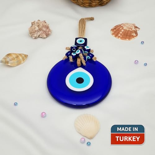 Candymosa 3.5" Turkish Evil Eye Decor Ornament - Blue Evil Eye Wall Hanging in a Box - Home Protection Charm Evil Eye Wall Decor - Turkish Nazar Amulet (Blue, 1pcs) - Image 5