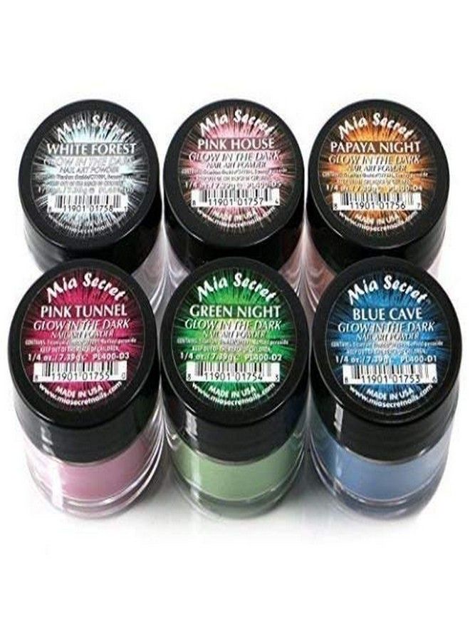MIA SECRET Mia Secret Glow In the Dark Acrylic Powder, 6 piece Set  - Image 5