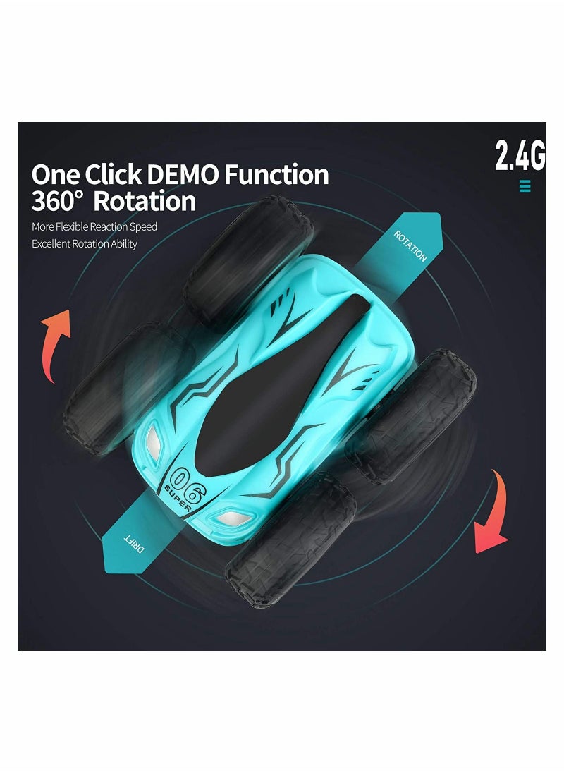SYOSI Mini Stunt RC Cars Toy 4WD 2.4Ghz Remote Control Car Double Sided Rotating Vehicles 360 Degree Roll Charging Fall Resistant Toy Car for Boys And Girls Birthday  - Image 5