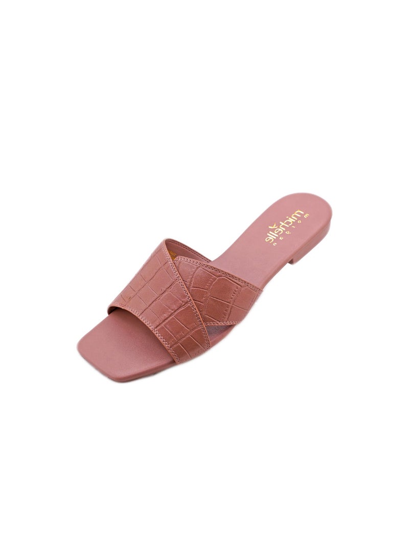 Michelle Morgan Casual Ladies Slides  Pink 36  - Image 3