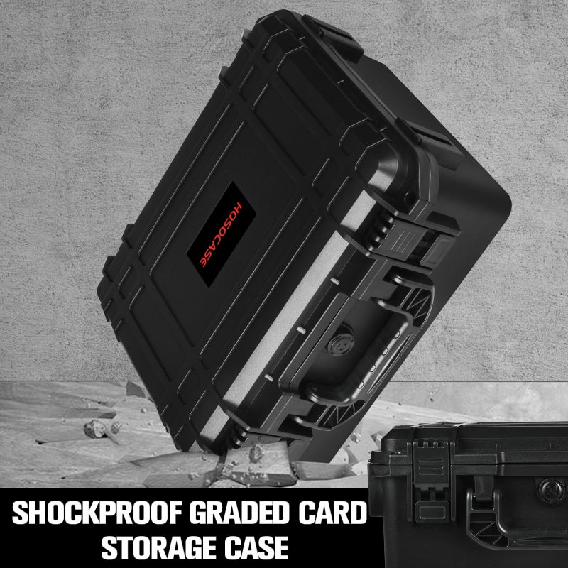 HOSOCASE Sports Card Case Storage Box: Trading Cards Storage Box for PSA Graded Cards Holder and Top Loaders, Baseball Sport Card Storage Boxes, Waterproof Hard Case with 6 Dividers for Top Loaders Card (500+) - Image 5