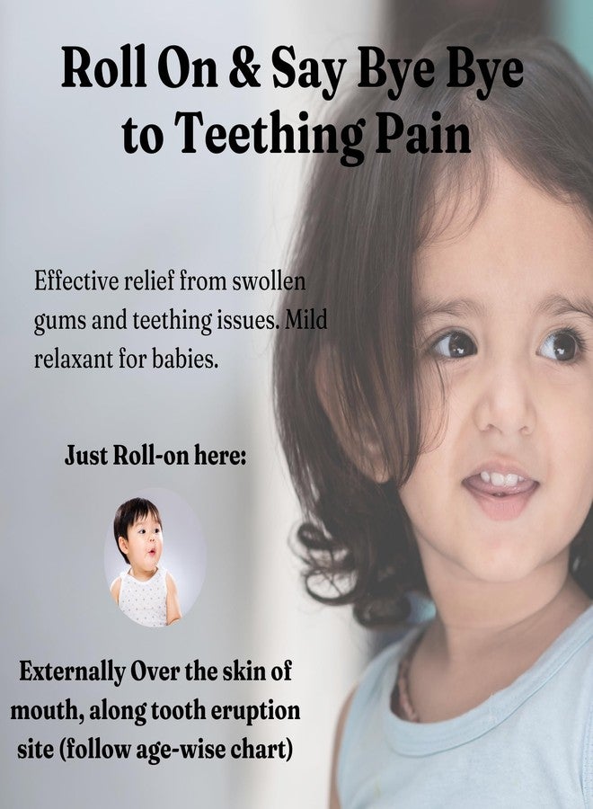 Greenatva Teethee By Greenatva - Baby Teething Relief Roll On | Roman Chamomile, Lavender Essential Oil Blend | Safe Alternative to Plastic & Silicone Baby Teether | 10ml per bottle | Lasts More Than 3 Months On Daily Usage | Organic, Vegan - Image 3