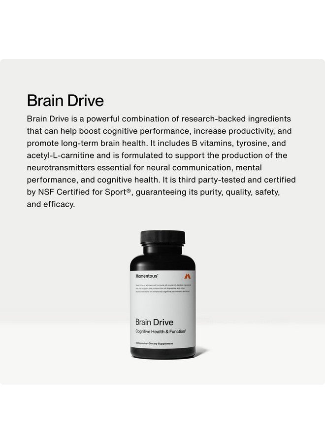 Momentous Momentous Brain Drive Nootropic Supplement - Brain Supplement for  Memory and Focus Support - NSF Certified, GMO-Free, Gluten Free, 30  Servings | Best Price KSA | Riyadh, Jeddah