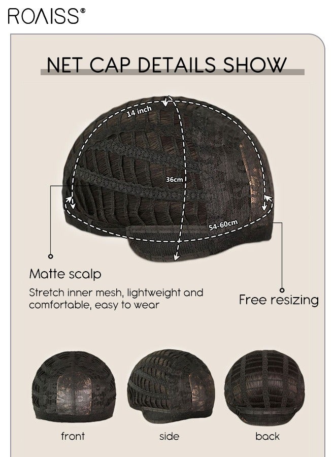 رويس شعر مستعار طويل مموج مع شعر ناصية للنساء، شعر مستعار صناعي ناعم طبيعي مقاوم للحرارة لحفلات الزفاف وحفلات التنكرية والارتداء اليومي، بني رمادي غامق، 65 سم (26 بوصة) - Image 5