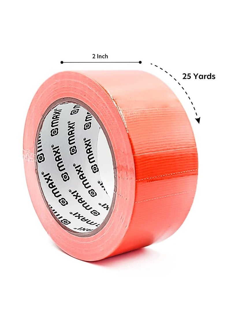 Maxi Two Inch Wide Red Cloth Tape With 25 Yards Length - Image 2
