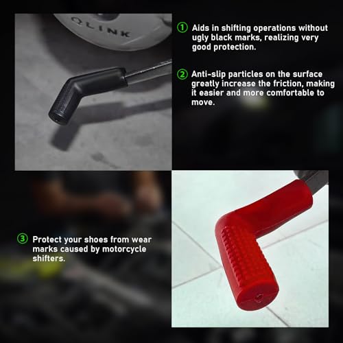 Suvnie 2 PCS Motorcycle Gear Shift Lever Shoe Protector, Motorbike Rubber Anti Slip Shifter Cover, Universal Shift Lever Pedal Cover, Motorcycle Accessories for Dirt Bikes ATVs (Red) - Image 5