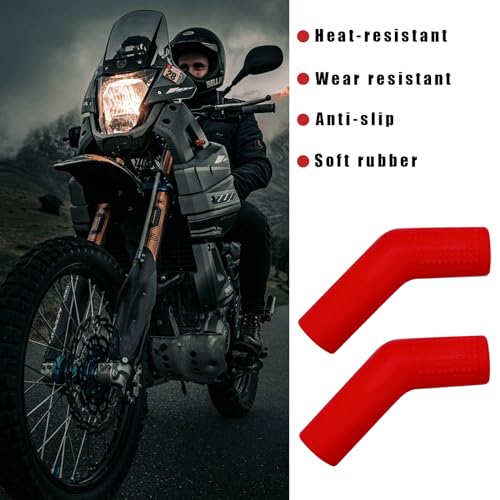 Suvnie 2 PCS Motorcycle Gear Shift Lever Shoe Protector, Motorbike Rubber Anti Slip Shifter Cover, Universal Shift Lever Pedal Cover, Motorcycle Accessories for Dirt Bikes ATVs (Red) - Image 4