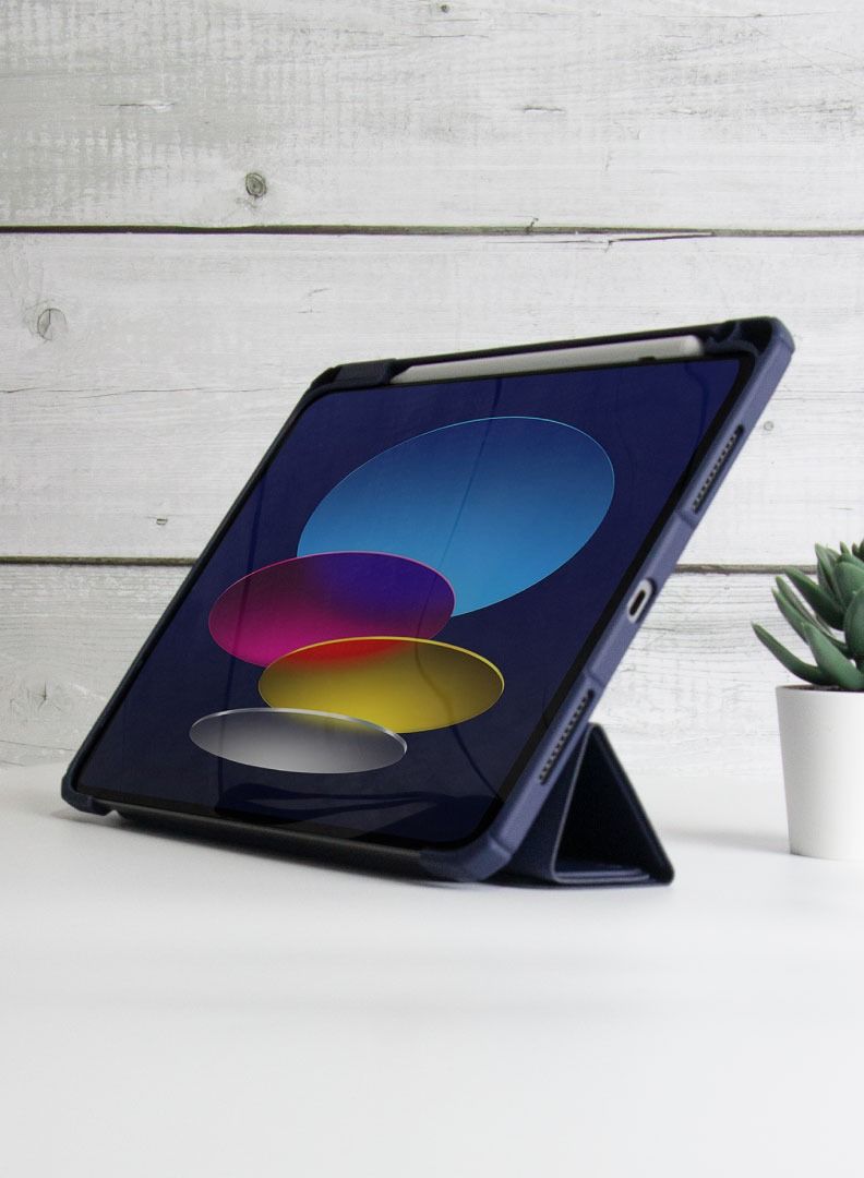 blupebble Hybrid Folio with Pen Holder Transparent Back with Auto Sleep/Wake function Shockproof Slim Case Designed for iPad 10.2-inch 7/8/9th Gen - Image 4