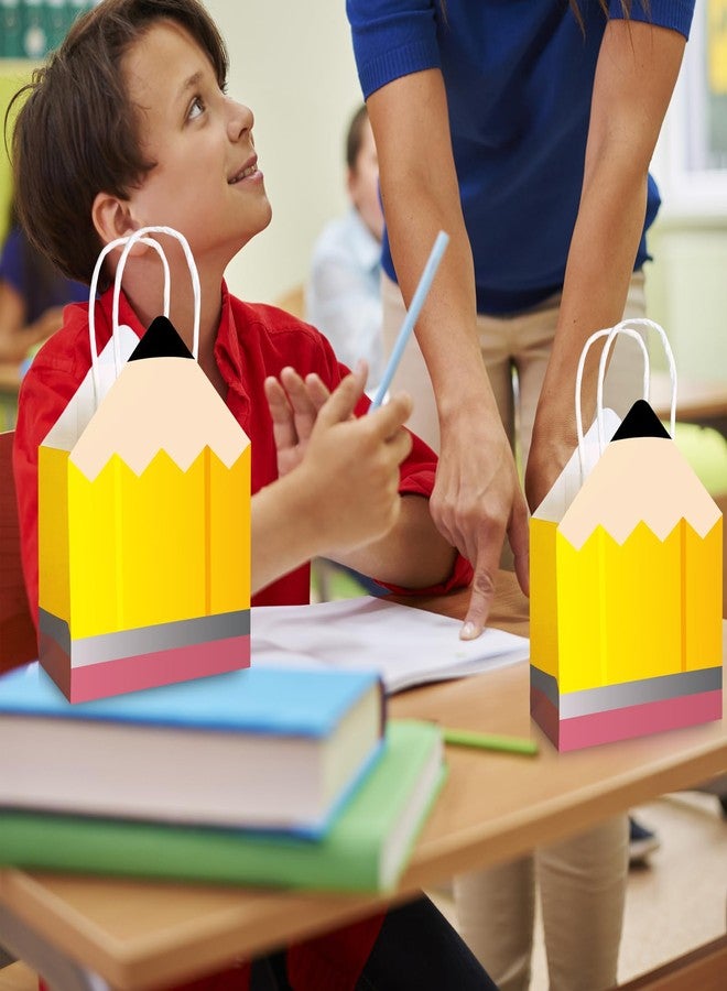 ٢٧ قطعة من هدايا العودة إلى المدرسة للمعلمين - أكياس ورقية على شكل أقلام رصاص، علب حلوى ترحيبية للطلاب، زينة حفلات الصف، أسبوع تقدير المعلم - Image 5