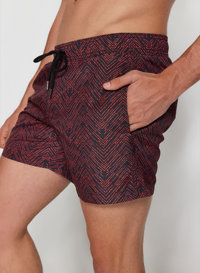 Trendyol Man Standard Size Geometric Swimsuit Swim Shorts - Image 1