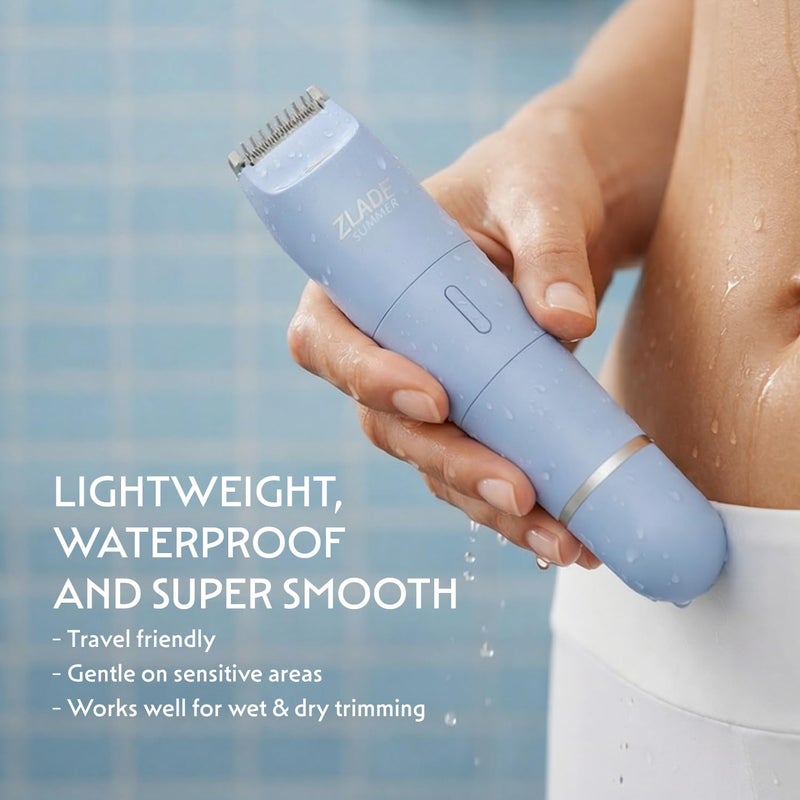 ZLADE زلايد صيف العطلة 2 في 1 ماكينة إزالة شعر الوجه ومشذب الجسم للنساء - Image 5
