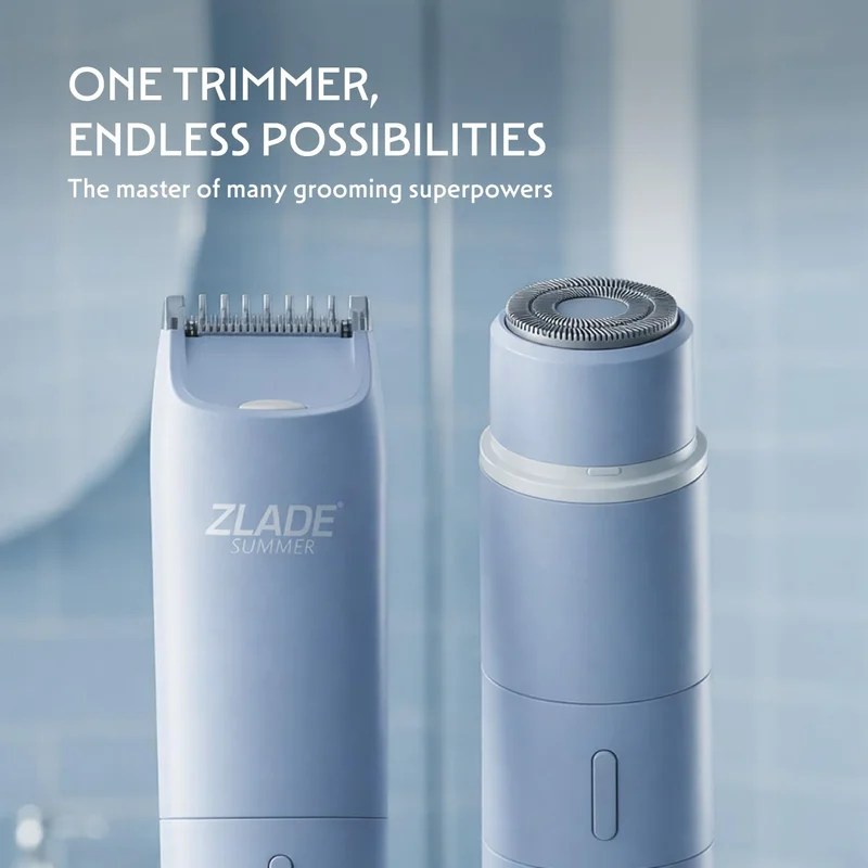 ZLADE Zlade Summer Vacay 2-in-1 Facial Hair Removal Shaver and Body Trimmer for Women