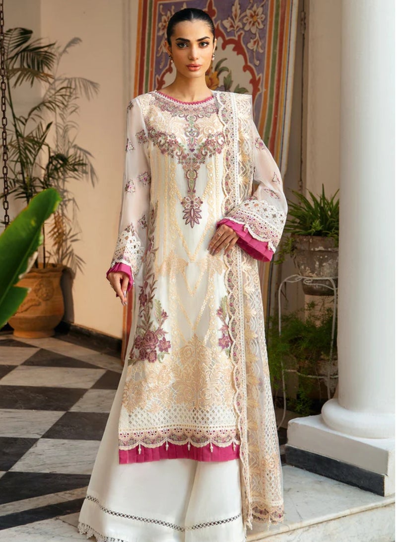 Sky cashmere Dastak Chiffon Stitched Dress  - Image 1