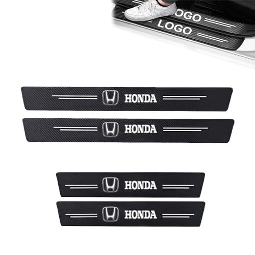 BRAINLE Car Door Sill Protector Carbon Fiber Self-Adhesive Anti-Scratch Sticker Protection Compatible for Amaze, Elevate, City, Hybrid, WRV, Jazz, Brio, Civic, Mobilio, BRV, CRV, Accord - Image 1