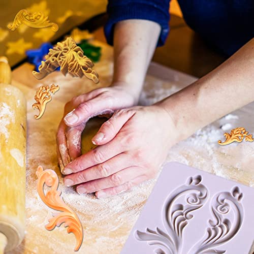 Xcake Lcook Baroque Fondant Border Mold, Relief Chocolate Silicone Cake Decor Candy Mould, for Birthday Wedding Cake Cupcake Decoration, Resin Clay, Plaster, Home Furniture Corner Border - Image 4