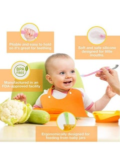 Snowie Soft Fruit Spoon With Scraper For Baby Feeding 2 In 1 Multifunction Serrated Grapefruit Fruit Spoon For Kids;Toldder  - Image 4