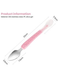Snowie Soft Fruit Spoon With Scraper For Baby Feeding 2 In 1 Multifunction Serrated Grapefruit Fruit Spoon For Kids;Toldder  - Image 5