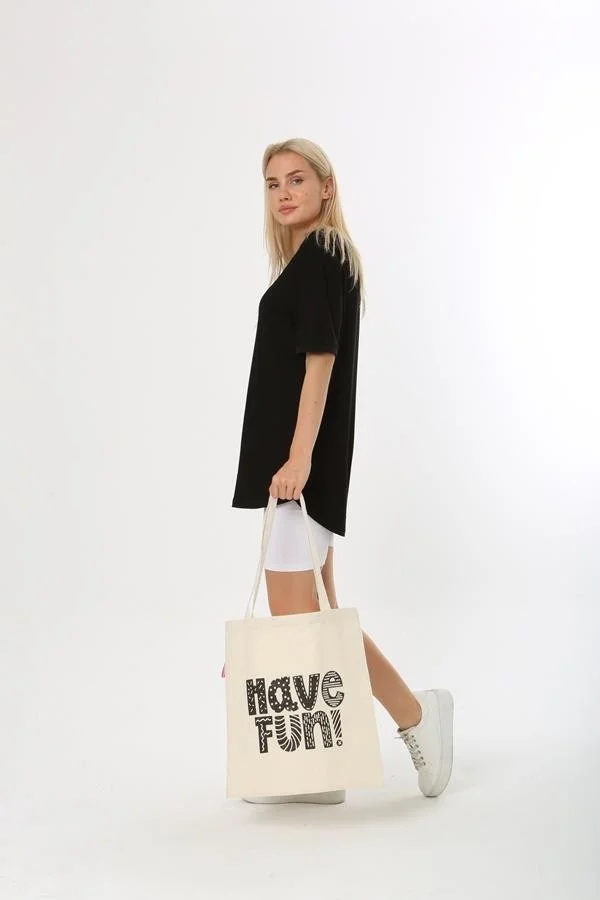Baghashtag Have Fun Printed Cloth Bag