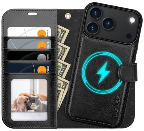 OCASE for iPhone 17 Pro Max Detachable Wallet Case with Card Holder, 2 in 1 PU Leather Flip Folio with RFID Blocking Stand Wrist Strap Shockproof Phone Cover 6.9 Inch 2025, Black - Image 1