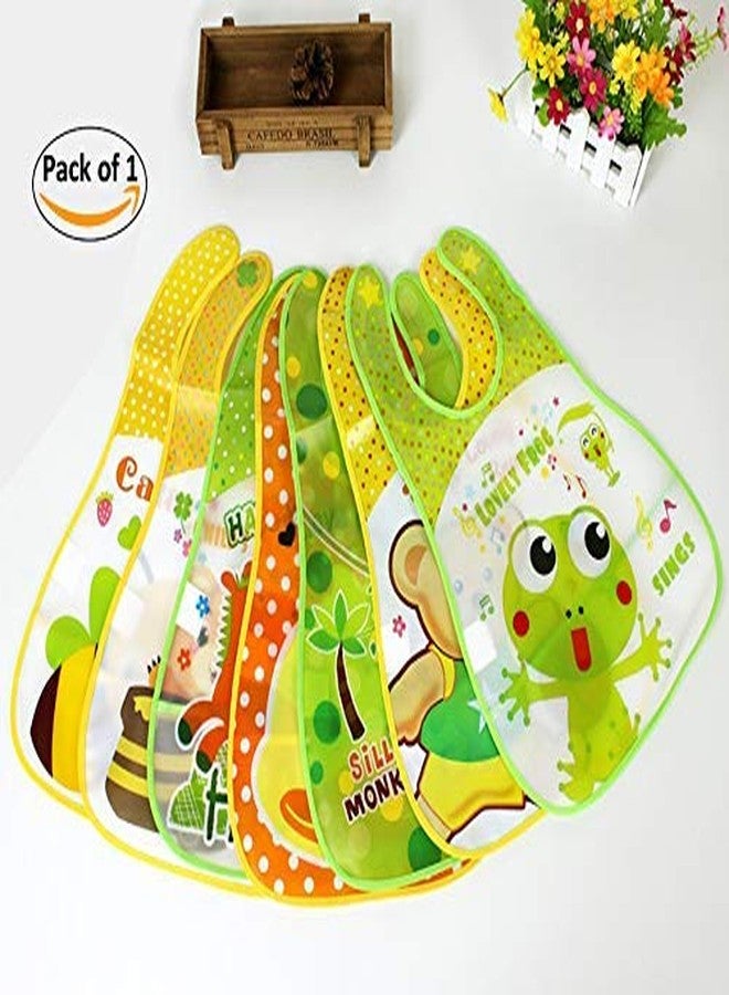 فوكس مريلة أطفال أنيقة مطبوعة، مصنوعة من البلاستيك المقاوم للماء والقابل للغسل، من FOK، قطعة واحدة - لون عشوائي - Image 2