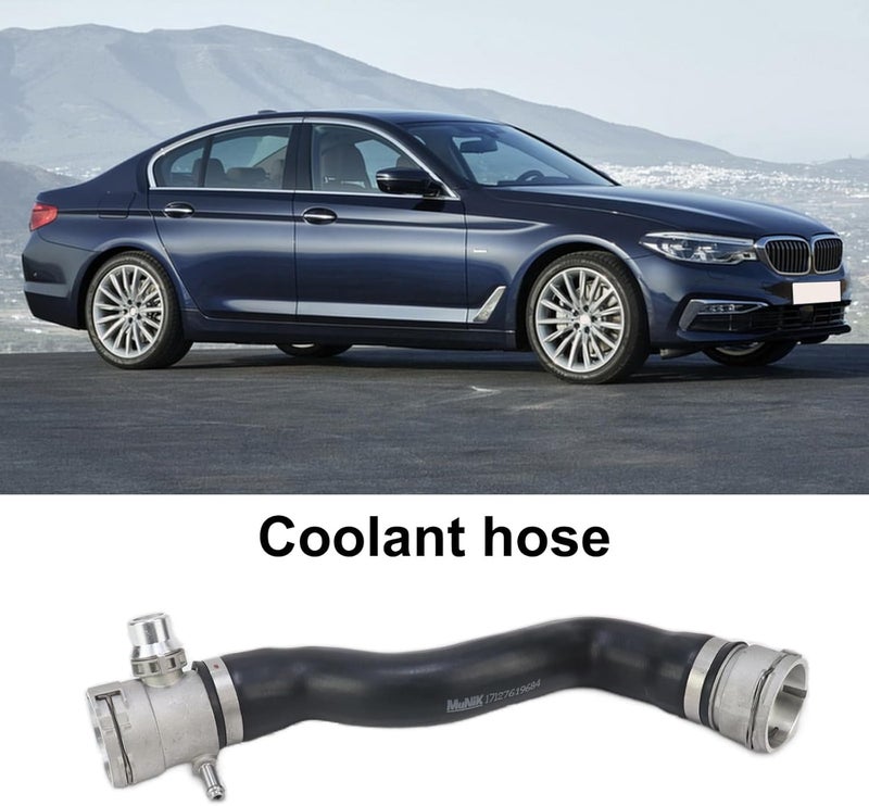 Aluminum Fitting Radiator Coolant Hose 2012-2016 For BMW F10 528i 2012-2016, 528i xDrive, L4 2.0L Petrol Sedan, Replacement # 17127619684 - Image 2