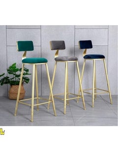 Generic Bar Stool, Bar Chair,1 Pcs High Bar Chair with Metal Frame Chair Footrest High Stool with Backs, Metal Legs Heavy Duty Barstools with High Upholstered  - Image 4