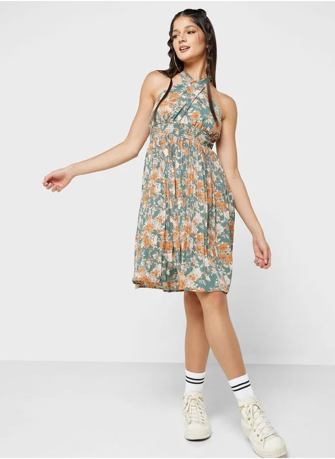 Ginger Urban Minx Halter Neck Tape Dress