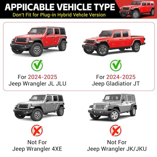 Utiiy Magnetic Phone Mount Holder Fit for 2024+ Jeep Wrangler JL JLU&Gladiator JT Car Dashboard Multi-Mount Phone Holder Dash Tray for 2024 2025 Jeep JL/JT Accessories(2024+ 4X4, Not for 4XE) - Image 2