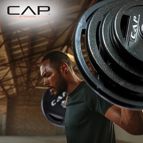 CAP Barbell 2-Inch Olympic Grip Weight Plate, 5 lb, Set of 4, 5 lb, Set of 4 Black (OPHWIS-005) - Image 5