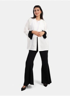 Clue Cardigan with Fringe Cuffs  - Image 1