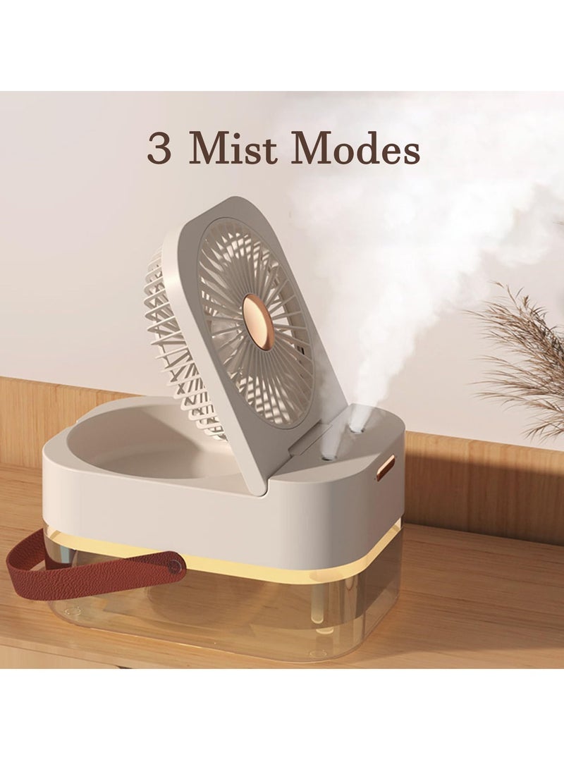 كابتن تيك Humidifier for Bedroom 2.5L Dual Spray 3in1, Top Fill Cool Mist Quiet Ultrasonic USB Air Humidifier for Large Room, Home, Baby, Cordless Portable Humidifier with Fan, LED, Easy to Clean - Image 4